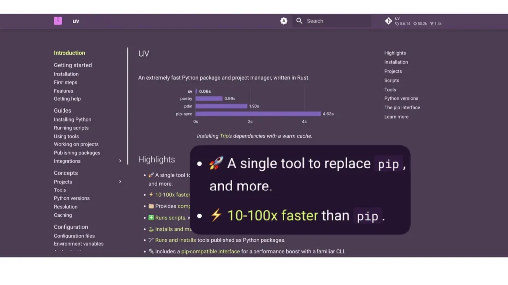 uv package manager intro